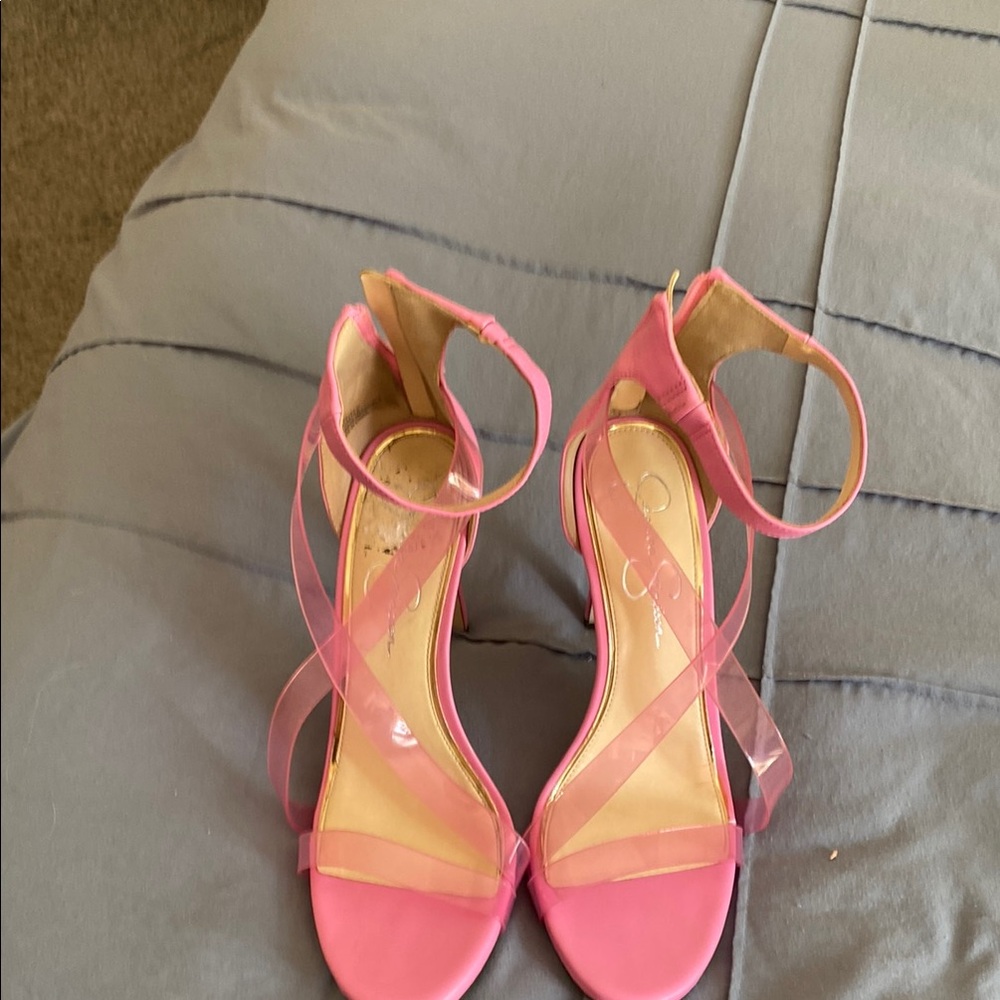 Jessica Simpson Pink High Heel Strappy Sandals